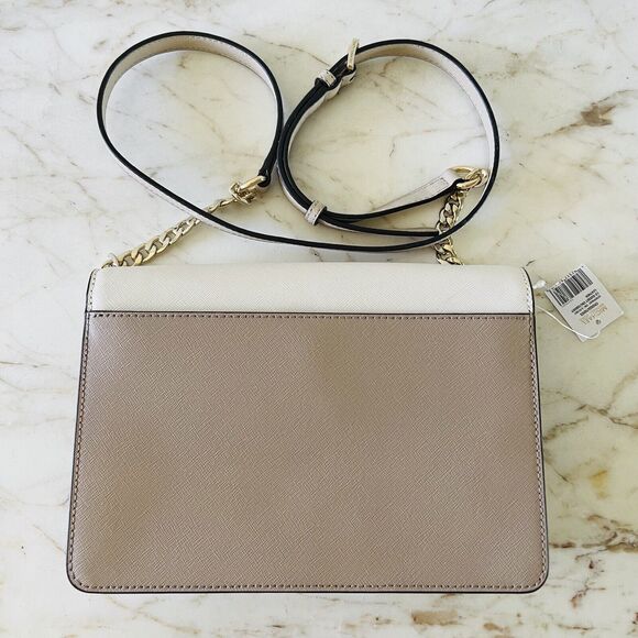 MICHAEL KORS Daniela Truffle Ltc Oat Saffiano Leather Large Gusset Crossbody Bag - Picture 7 of 12